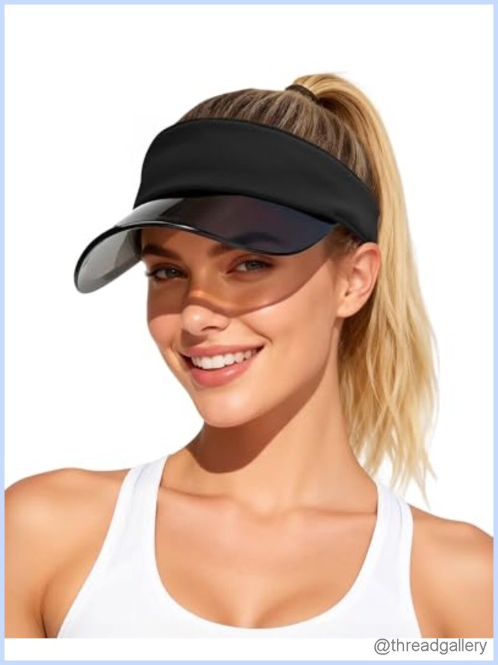 Transparent Sun Visor Hat UPF 50+ Adjustable for Golf Tennis